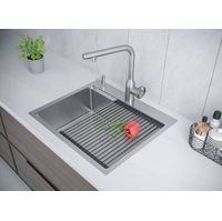 Кухонная мойка из нержавеющей стали Paulmark Kroner-Pro 59 PM705951-BS брашированная нержавеющая сталь 590х510 мм — 4