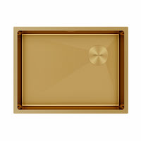 Кухонная мойка из нержавеющей стали Paulmark Next-Skew 58 Uni PM885844-BG брашированное золото 580х440 мм — 1