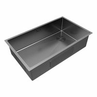 Кухонная мойка из нержавеющей стали Paulmark Next-Skew 74 Uni PM887444-GM вороненая сталь 740х440 мм — 2