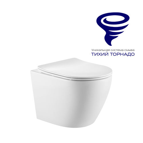 Подвесной унитаз PRATO Бьянко (торнадо) PR-2381A