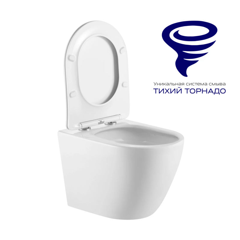 Унитаз подвесной с инсталляцией AlcaDrain (AlcaPlast) Prato Бьянко (торнадо) с инсталляцией AlcaPlast (AM101/1120+M571+M91) 5 в 1 хром