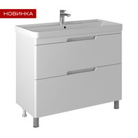 Тумба с раковиной PRATO Маре 100 + Бьюти с click-clak / 249 03-08100-20 00 БЕЛ+КР-100 — 1