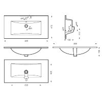 Раковина Sanita Quadro 90 см / QDR90SLWB01 — 5