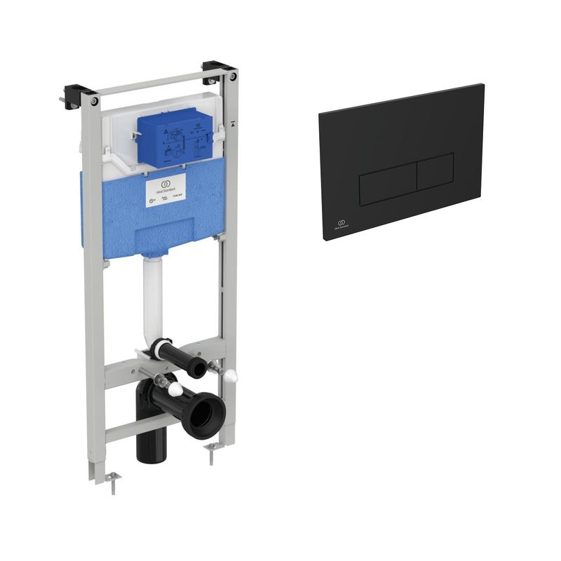 Инсталляция для унитаза Ideal Standard Prosys Frame 120 M с черной кнопкой смыва / R020467+R0121A6