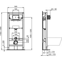 Унитаз подвесной с инсталляцией Ideal Standard Connect R020467+W941102 (R020467; E712701; E233267) — 6