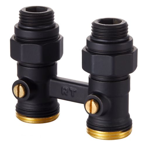 Узел нижнего подключения Royal Thermo RANPP11234BL прямой 1/2"×3/4" EK (черный)