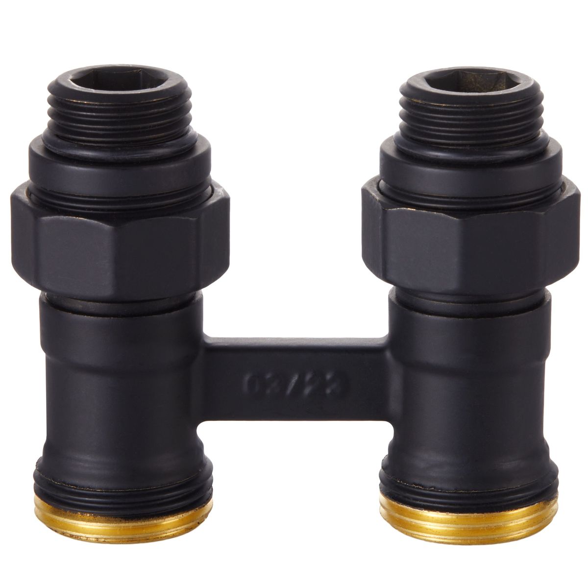 Узел нижнего подключения Royal Thermo прямой 1/2"х3/4" EK (черный) RANPP11234BL