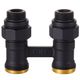 Узел нижнего подключения Royal Thermo прямой 1/2"х3/4" EK (черный) RANPP11234BL