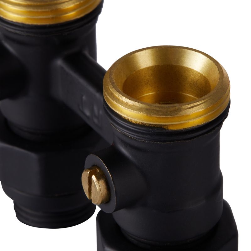 Узел нижнего подключения Royal Thermo прямой 1/2"х3/4" EK (черный) RANPP11234BL