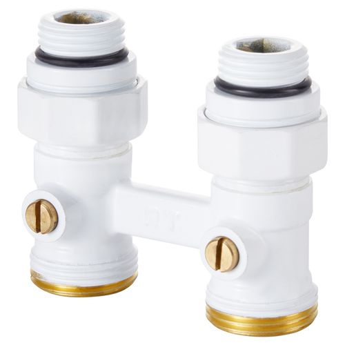 Узел нижнего подключения Royal Thermo RANPP11234WH прямой 1/2"×3/4" EK (белый)