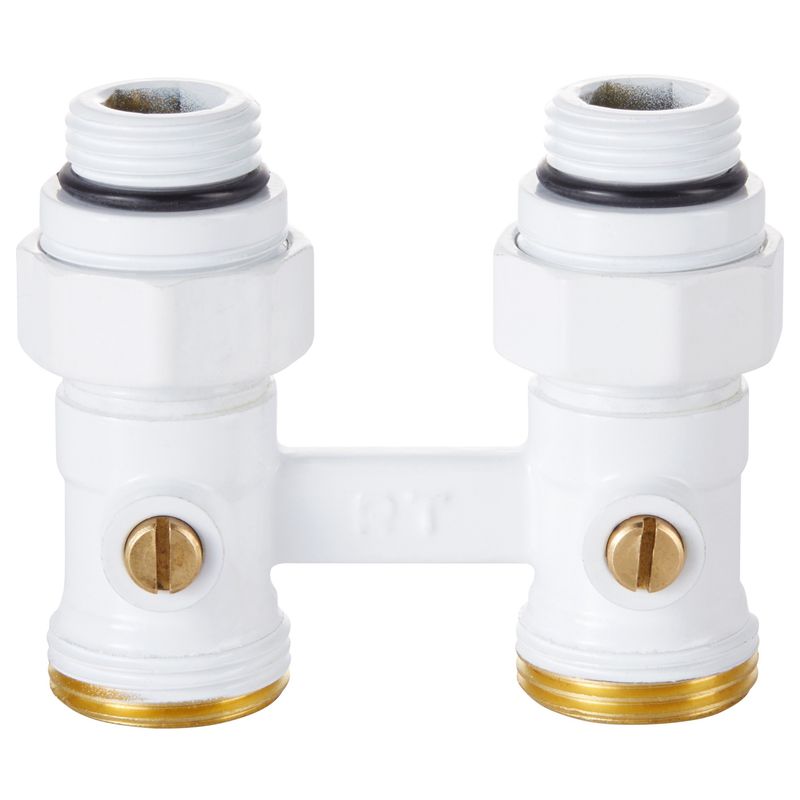 Узел нижнего подключения Royal Thermo прямой 1/2"х3/4" EK (белый) RANPP11234WH