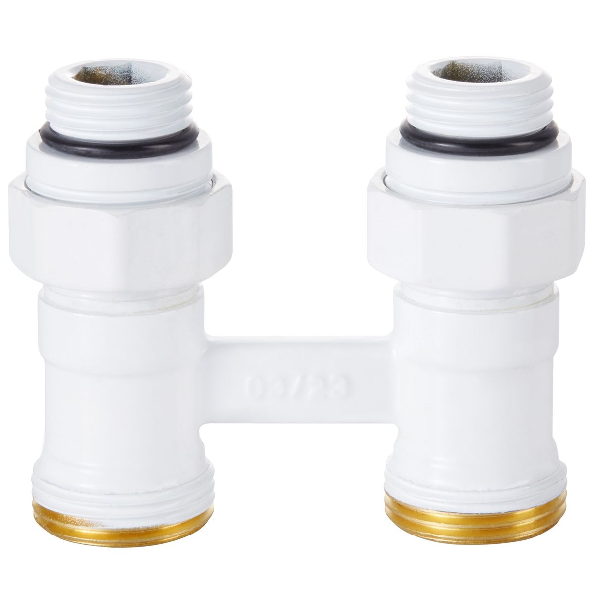 Узел нижнего подключения Royal Thermo прямой 1/2"х3/4" EK (белый) RANPP11234WH