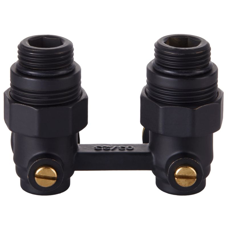 Узел нижнего подключения Royal Thermo угловой 1/2"х3/4" EK (черный) RANPU11234BL
