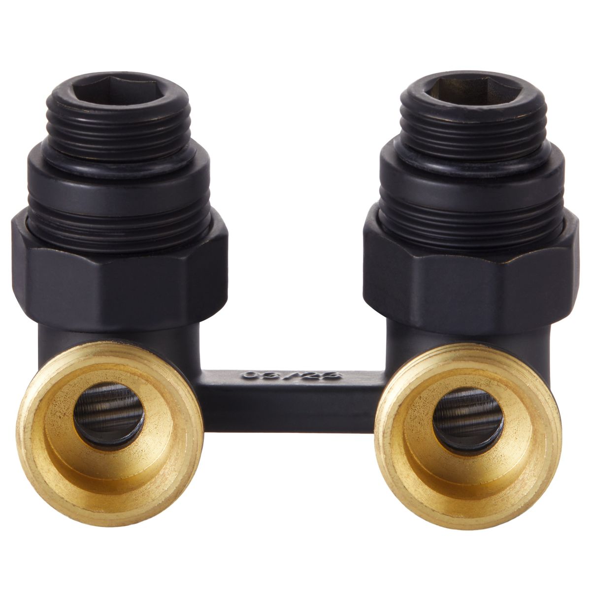 Узел нижнего подключения Royal Thermo угловой 1/2"х3/4" EK (черный) RANPU11234BL