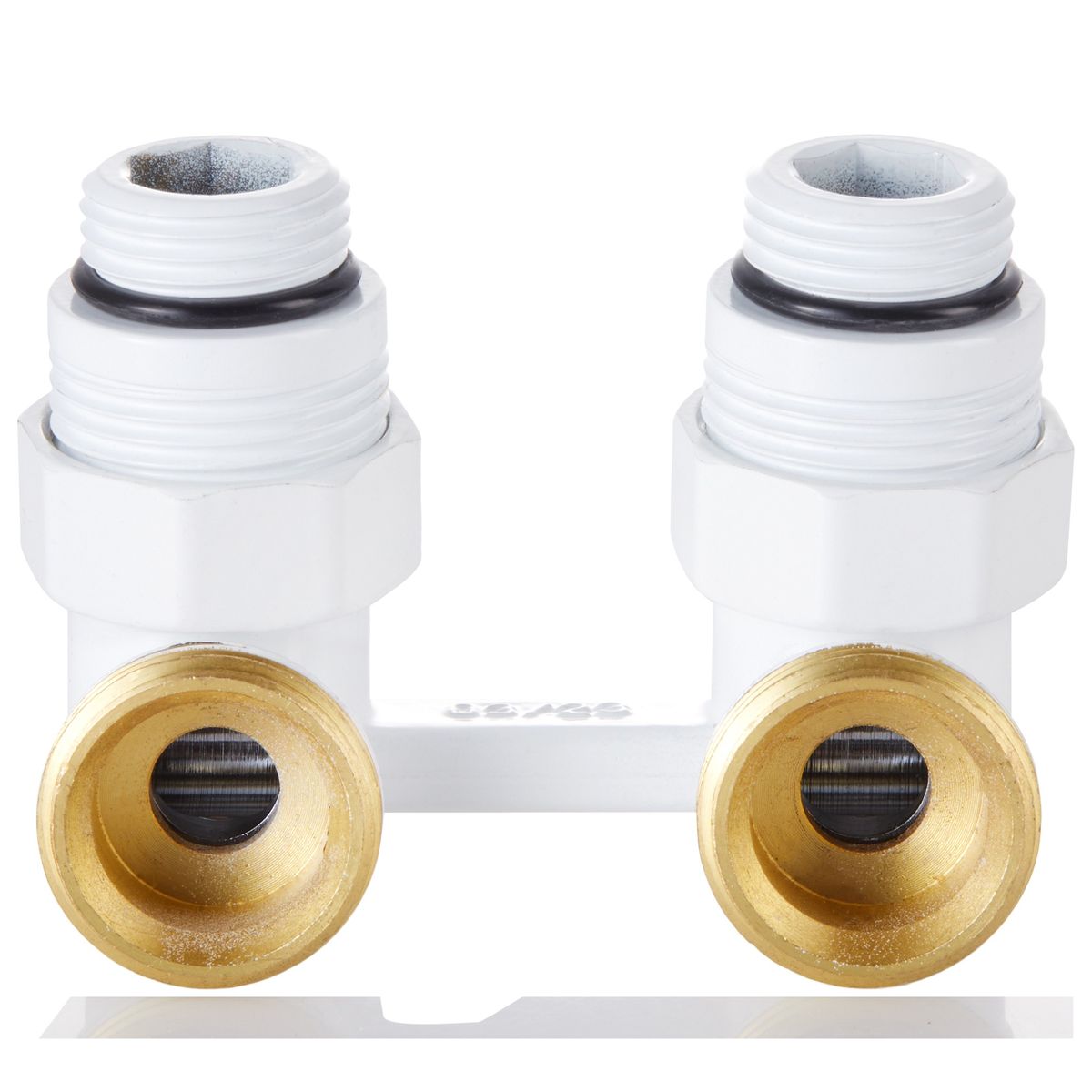 Узел нижнего подключения Royal Thermo угловой 1/2"х3/4" EK (белый) RANPU11234WH