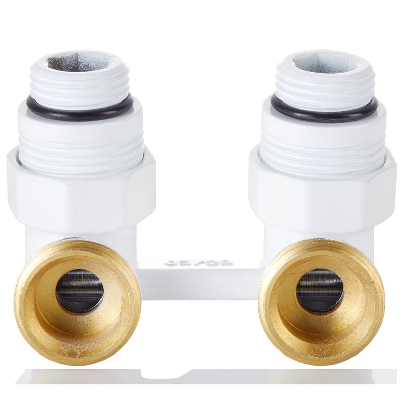 Узел нижнего подключения Royal Thermo угловой 1/2"х3/4" EK (белый) RANPU11234WH