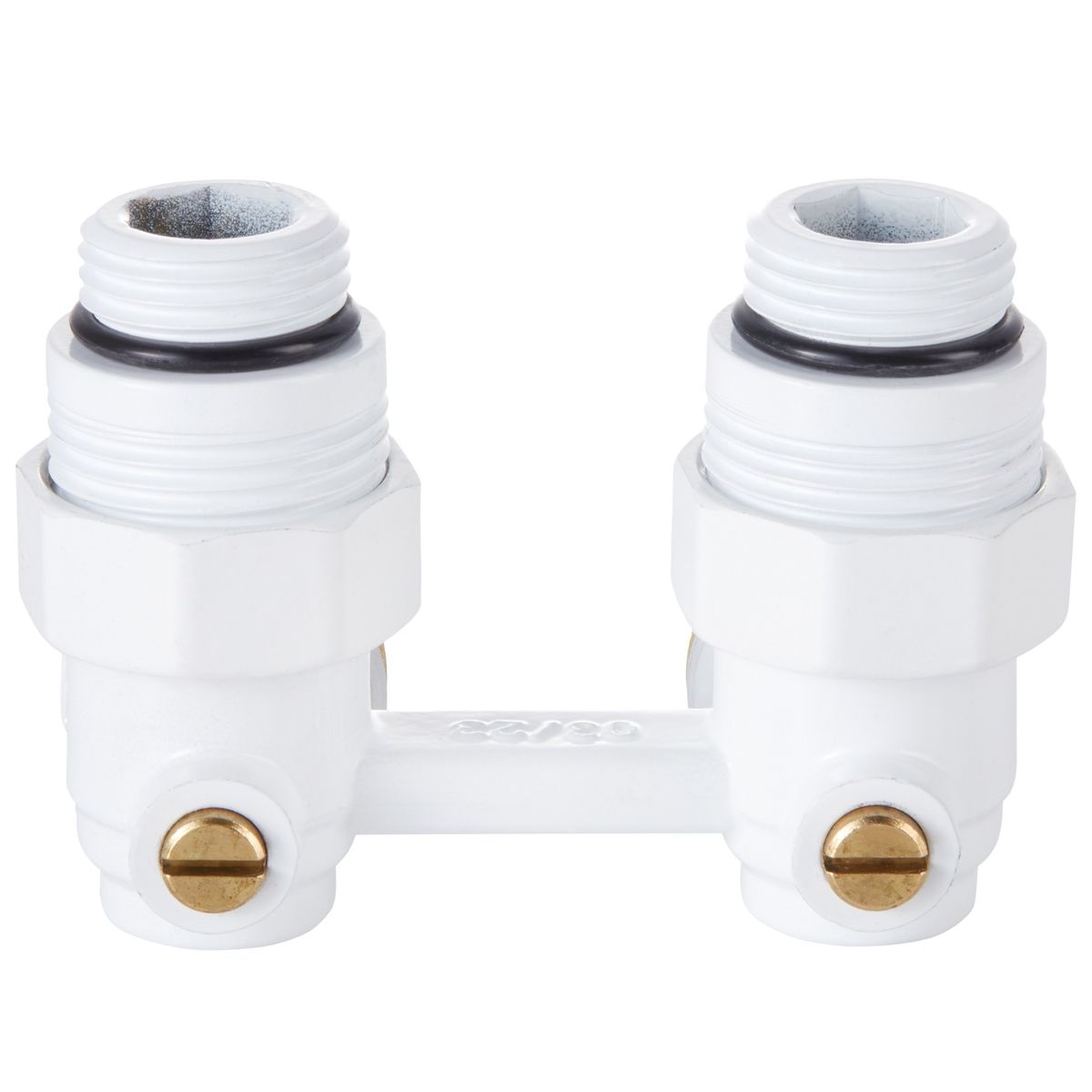 Узел нижнего подключения Royal Thermo угловой 1/2"х3/4" EK (белый) RANPU11234WH