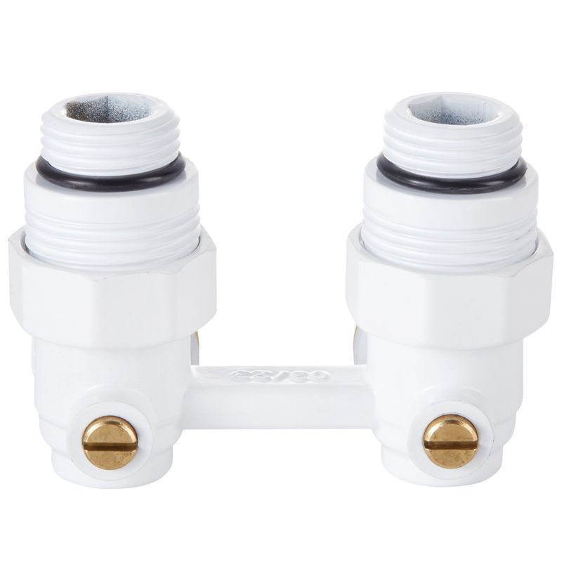 Узел нижнего подключения Royal Thermo угловой 1/2"х3/4" EK (белый) RANPU11234WH