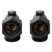 Набор нижнего подключения Royal Thermo RANPU13434BL угловой раздельный 3/4×3/4ЕК (черный) — 2