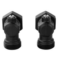 Набор нижнего подключения Royal Thermo RANPU13434BL угловой раздельный 3/4×3/4ЕК (черный) — 3