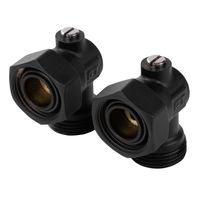 Набор нижнего подключения Royal Thermo RANPU13434BL угловой раздельный 3/4×3/4ЕК (черный) — 1