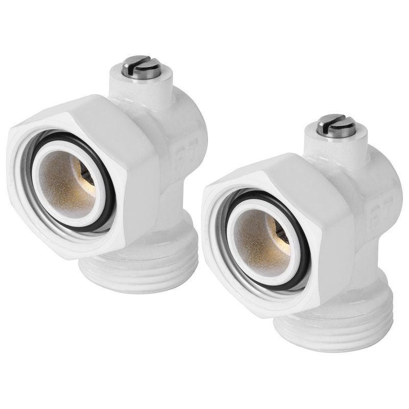 Набор нижнего подключения Royal Thermo RANPU13434WH угловой раздельный 3/4×3/4ЕК (белый)