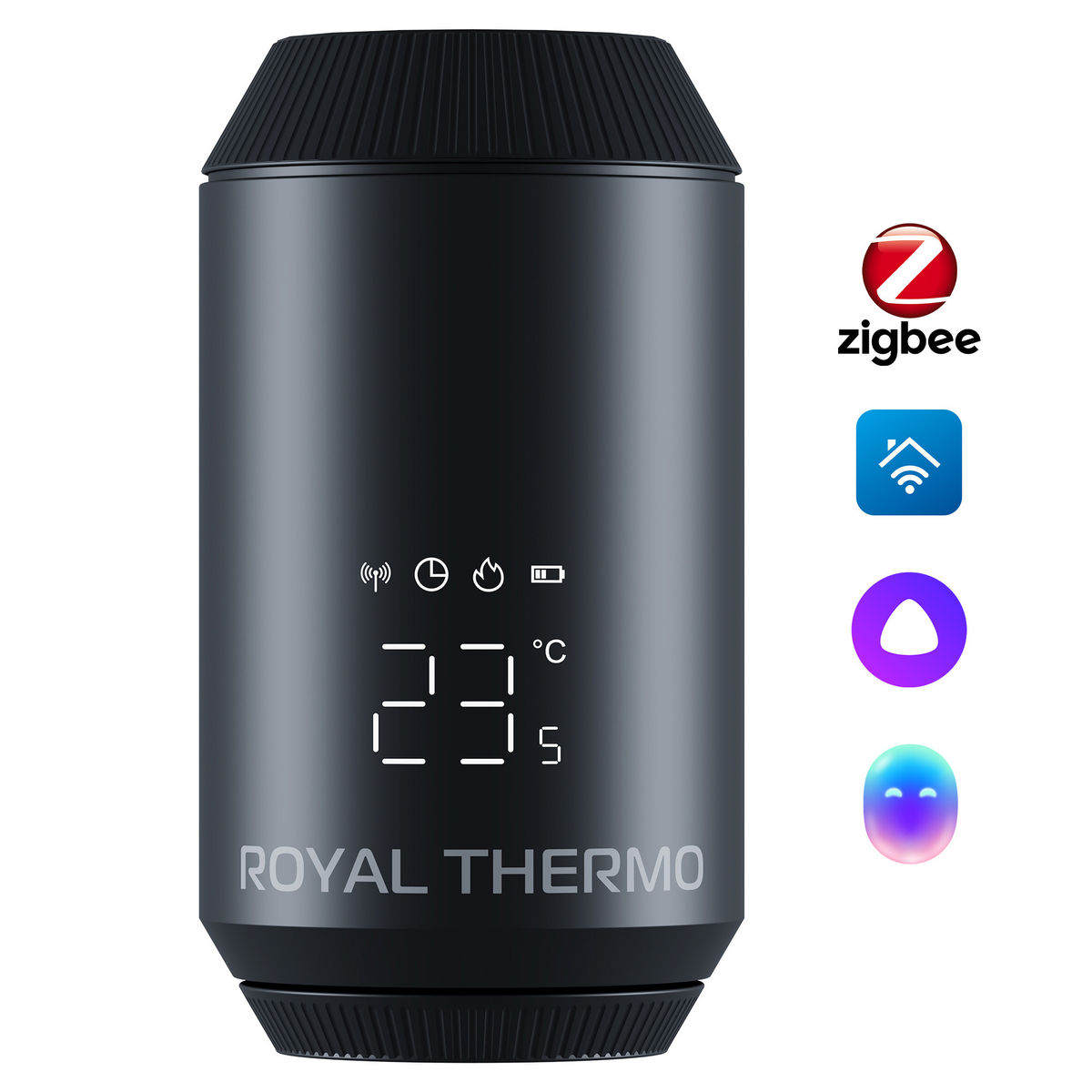 Термостат радиаторный электронный Royal Thermo Smart Heat 2.0, черный RATESH23015BL