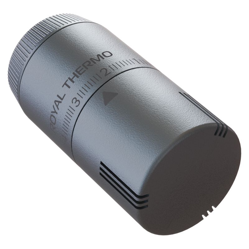 Термоголовка жидкостная Royal Thermo Design М30х1,5 (серебристый) RATHDN13015SS