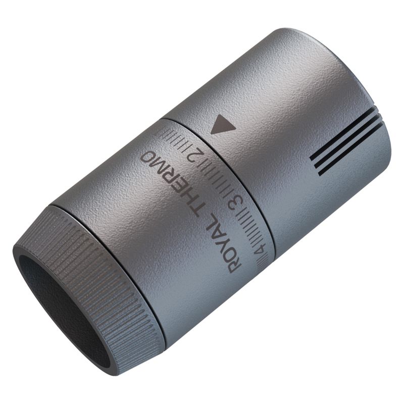 Термоголовка жидкостная Royal Thermo Design М30х1,5 (серебристый) RATHDN13015SS