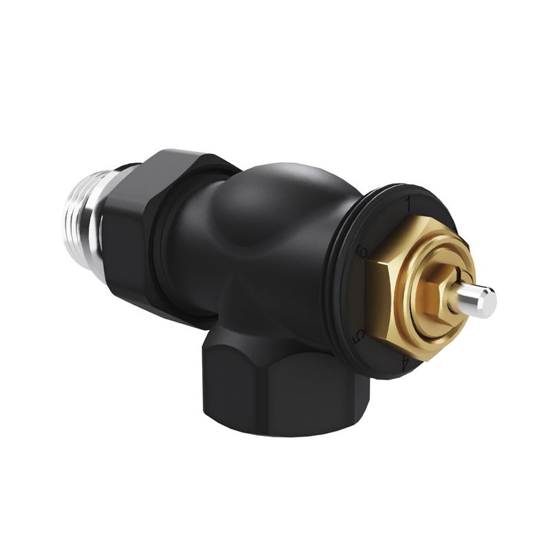 Набор термостатический осевой Royal Thermo Design 1/2"М30х1,5 (Черный) RATVDO11212BL