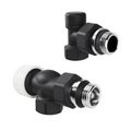 Набор термостатический осевой Royal Thermo Design 1/2"М30х1,5 (Черный) RATVDO11212BL