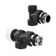 Набор термостатический осевой Royal Thermo Design 1/2"М30х1,5 (Черный) RATVDO11212BL