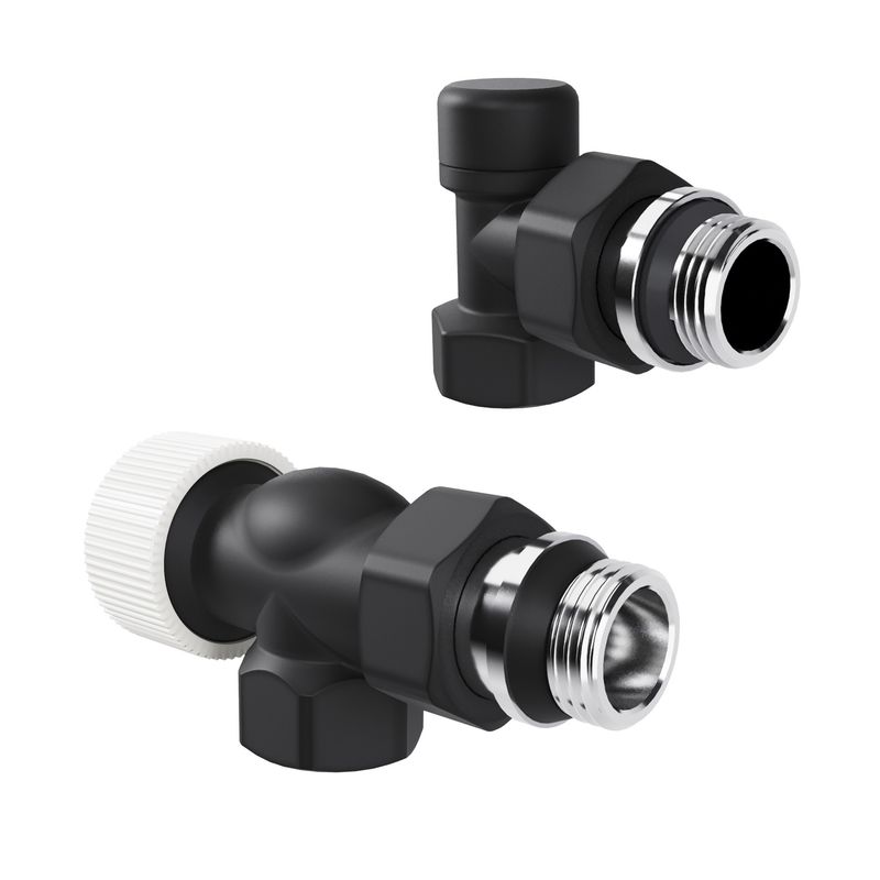 Набор термостатический осевой Royal Thermo Design 1/2"М30х1,5 (Черный) RATVDO11212BL