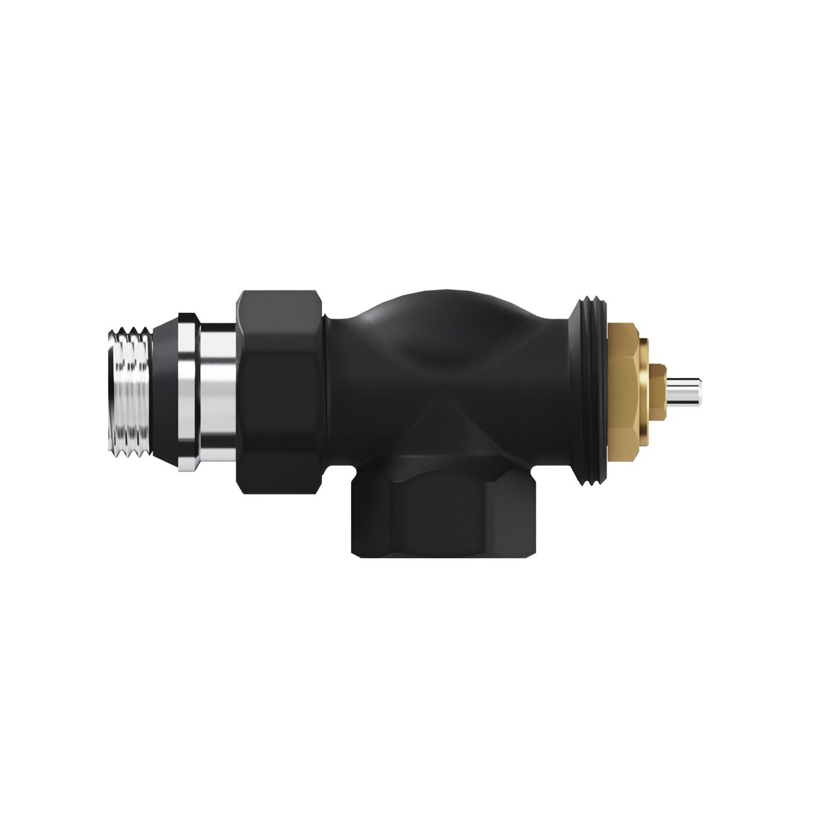 Набор термостатический осевой Royal Thermo Design 1/2"М30х1,5 (Черный) RATVDO11212BL