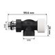 Набор термостатический осевой Royal Thermo Design 1/2"М30х1,5 (Черный) RATVDO11212BL