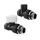 Набор термостатический прямой Royal Thermo Design 1/2"М30х1,5 (Черный) RATVDP11212BL
