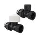 Набор термостатический прямой Royal Thermo Design 1/2"М30х1,5 (Черный) RATVDP11212BL