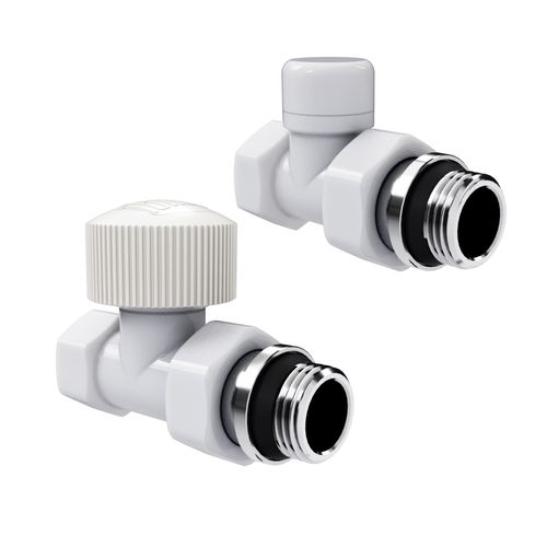 Набор термостатический прямой Royal Thermo Design 1/2"М30х1,5 (Белый) RATVDP11212WH