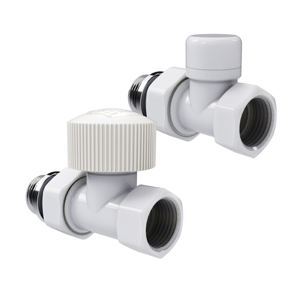 Набор термостатический прямой Royal Thermo Design 1/2"М30х1,5 (Белый) RATVDP11212WH