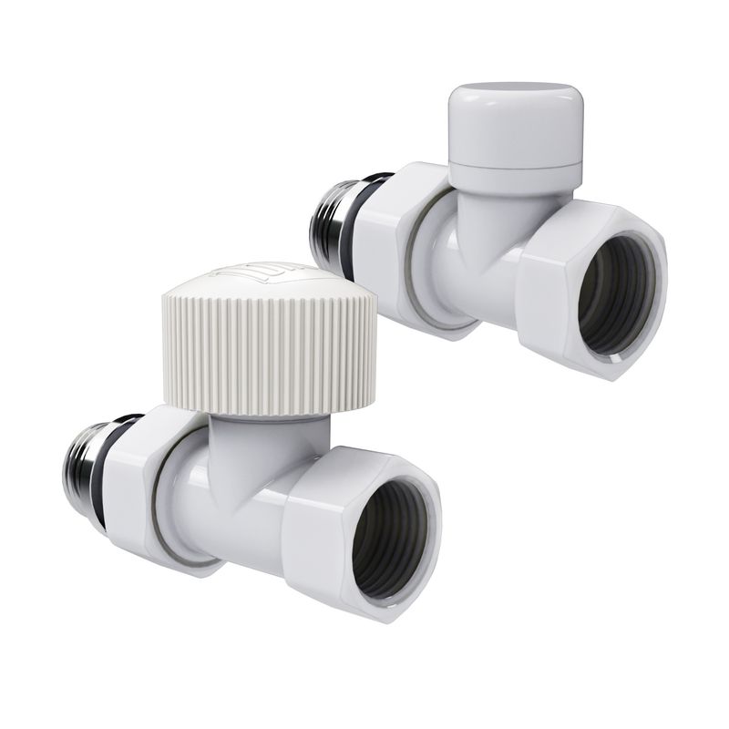 Набор термостатический прямой Royal Thermo Design 1/2"М30х1,5 (Белый) RATVDP11212WH