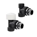 Набор термостатический угловой Royal Thermo Design 1/2"М30х1,5 (Черный) RATVDU11212BL