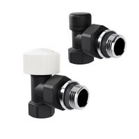 Набор термостатический угловой Royal Thermo Design 1/2"М30х1,5 (Черный) RATVDU11212BL — 1