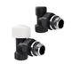 Набор термостатический угловой Royal Thermo Design 1/2"М30х1,5 (Черный) RATVDU11212BL