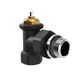 Набор термостатический угловой Royal Thermo Design 1/2"М30х1,5 (Черный) RATVDU11212BL