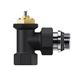 Набор термостатический угловой Royal Thermo Design 1/2"М30х1,5 (Черный) RATVDU11212BL