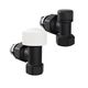 Набор термостатический угловой Royal Thermo Design 1/2"М30х1,5 (Черный) RATVDU11212BL