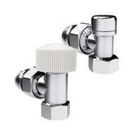 Набор термостатический угловой Royal Thermo Design 1/2"М30х1,5 (Хром) RATVDU11212CH — 2