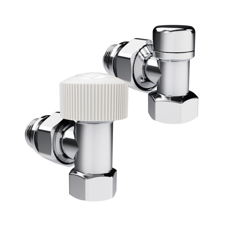 Набор термостатический угловой Royal Thermo Design 1/2"М30х1,5 (Хром) RATVDU11212CH