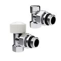 Набор термостатический угловой Royal Thermo Design 1/2"М30х1,5 (Хром) RATVDU11212CH