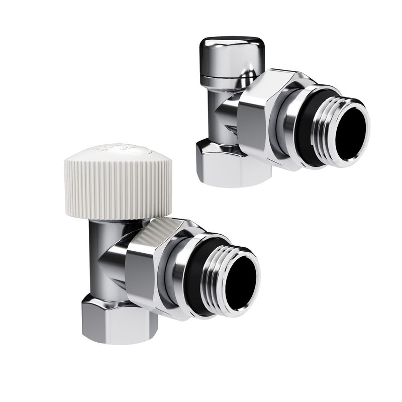 Набор термостатический угловой Royal Thermo Design 1/2"М30х1,5 (Хром) RATVDU11212CH